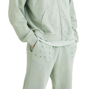 Fabricant pakistanais – Survêtement d'hiver imprimé délavé à l'acide pour homme, grande taille, conception 2-en-1 personnalisée OEM, faible MOQ - Product Image 6