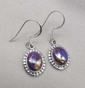 Pendientes Religiosos de Turquesa Púrpura Chapados en Oro, Plata de Ley 925 para Mujer, Aniversario, Fiesta, Venta al por Mayor, OEM - Product Image 6