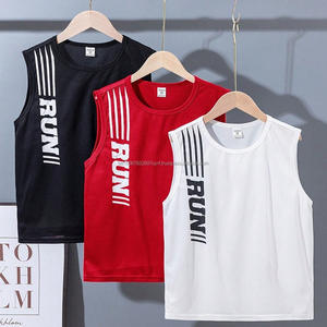 Modelo TFK002 de 3.20 dólares, paquete de 3 piezas, camiseta sin mangas de algodón tejido de secado rápido, estilo casual, para gimnasio, para hombre, color blanco, en stock. - Product Image 3