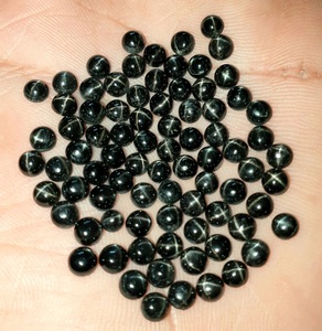 Diopside noir, cabochons de tailles et formes variées, pierres précieuses en vrac, petites fissures, pierre d'astérisme, fabricant, grossiste, usine - Product Image 5