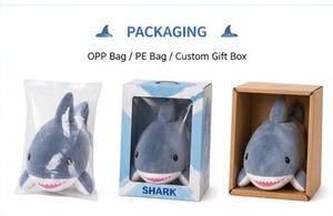 Cute Shark Plush <b>Toy</b> <b>Soft</b> Velboa <b>Stuffed</b> Animal Kids Gift Custom OEM Wholesale Baby Safe Cuddly <b>Toy</b> - Product Image 3