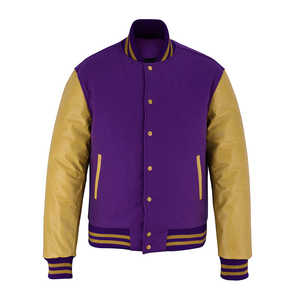 Chaqueta Universitaria de Béisbol Bordada Personalizada Estilo Vintage para Hombre, Ropa Urbana, Uniforme Escolar OEM - Product Image 1