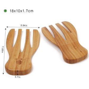 Mélangeur à salade artisanal en bois pour la préparation des aliments, mélangeur manuel en bois naturel pour la préparation culinaire - Product Image 2