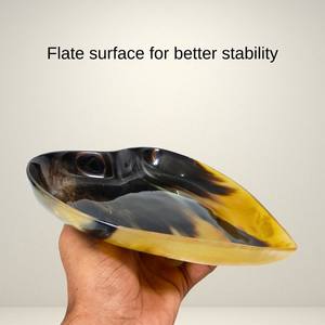 Plateau de service en corne de buffle polie fait main pour salades et fruits, idéal pour les mariages et les réceptions, vente en gros - Product Image 2