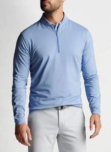 Men Comfy Long Sleeve Quarter Zip <b>Mid</b> <b>Layer</b> Jacket, Suitable For Sports, Workout, Wear 1/4 Zipper Long Sleeve Jacket - Product Image 4