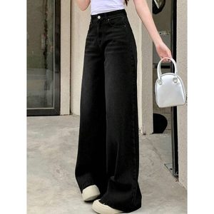 Jeans de Mezclilla Negros para Mujer, Corte Regular, Cintura Alta, Ecológicos, Transpirables, 100% Algodón, Verano, Estilo Vintage, Talla 26-40 - Product Image 3