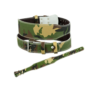 Ceinture de musculation réglable camouflage avec boucle métallique pour l'entraînement de force et le soutien pendant les séances de gym, unisexe - Product Image 6