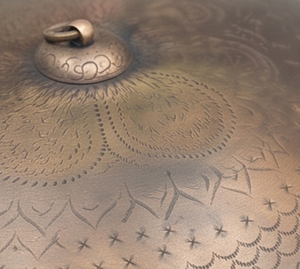 Artisanal Round Copper Storage Box With 6 Cups Handmade Metal Craft Antique Style Tableware For Kitchen Use - Product Image 2