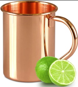 Tazas de Cobre Martillado con Asa, Vajilla Clásica para el Hogar, Diseño de Doble Pared - Product Image 3