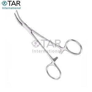 คีมหนีบหลอดเลือด HALSTED MOSQUITO ARTERY FORCEPS 1X2 TEETH CURVED 12.5CM คีมหนีบหลอดเลือดคุณภาพสูง แบบโค้ง  สำหรับการผ่าตัด - Product Image 4