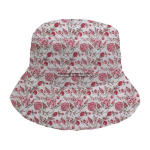 Chapeau Bob Femme en Coton Lavé Style Hip Hop Tendance Célébrité Imprimé à la Main QBH006 Vente en Gros - Product Image 5