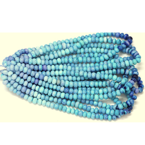 Perles Rondelles en Opale Bleue Pigeon : Perles de Qualité, 7-10mm, pour la Fabrication de Bijoux en Pierres Précieuses - Product Image 4