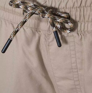 Men Solid Color Cotton Shorts Mid Waist <b>Drawstring</b> Casual Woven Cotton Short - Product Image 4