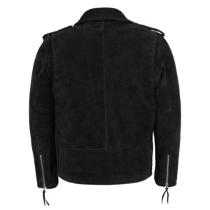 Custom 100% Genuine Cow <b>Suede</b> Leather Biker <b>Jacket</b> Mens BRANDO Rocker Motorcycle Leather <b>Jacket</b> Premium Quality Hardware YKK Zip - Product Image 2