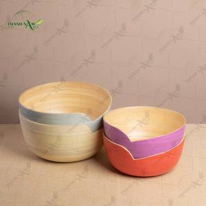 Tazón Profundo de Bambú, Tazón de Servir Elegante de Bambú Natural Hecho a Mano para una Cena Moderna - Product Image 6