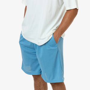 Shorts d'été pour hommes en polycoton de haute qualité, taille élastique, motif personnalisable, tricotés, avec cordon de serrage - Product Image 1