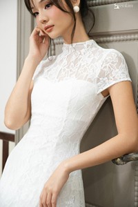 Robe longue en dentelle à corsage ajusté et ourlet évasé ET3226 – Vente en gros de robes florales pour femmes - Product Image 6