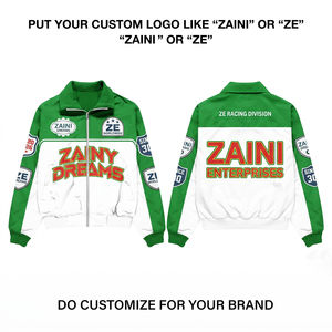 Premium 130 GSM Polyester Microfiber Canvas Windbreaker <b>Jacket</b> Green White Panel <b>Waterproof</b> Breathable <b>Winter</b> Men's OEM - Product Image 1