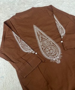 Cotton Embroidered Ankle-Length <b>Kurta</b> Set <b>Women</b> Traditional Indian Pakistani Style Casual Wear Loose Fit 86833 SHAGUN - Product Image 4