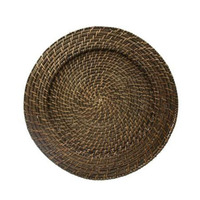 Sous-verre classique en bambou tressé naturel, résistant à la chaleur, antidérapant, réutilisable, couleur personnalisée, taille sur mesure pour réception de mariage et événements