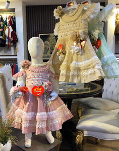 Nouvel ensemble de robes de fantaisie pour enfants pour la fête robe de bébé fille en coton de papier avec bandeau conçu pour les enfants - Product Image 2