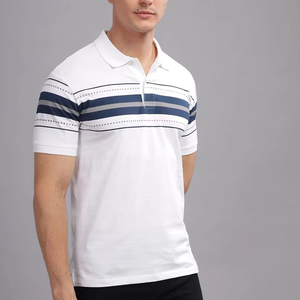 Polo a rayas premium para hombre, manga corta, transpirable, para verano, para golf, suministro directo de fábrica - Product Image 3