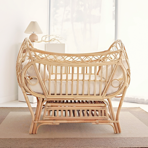Berceaux pour bébés en rotin de qualité supérieure, fabrication en usine, berceaux naturels pour enfants - Product Image 3