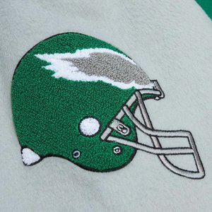 Custom Green Varsity Jacket Wool Leather Sleeves Embroidered Team Logo Snap <b>Button</b> Baseball Letterman Jacket Manufacturer Wholes - Product Image 4