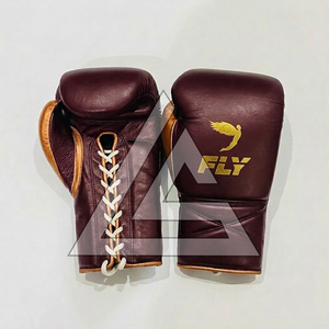 Guantes de Boxeo Personalizados de Cuero Vacuno Genuino de Alta Calidad, Guantes de Boxeo Profesionales Fly Superlace X para Adultos - Product Image 2