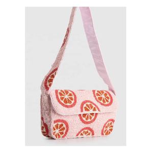 Bolso de hombro con diseño de limones y cuentas hechas a mano, para guardar artículos personales pequeños, llaves de teléfono y otros accesorios - Product Image 2