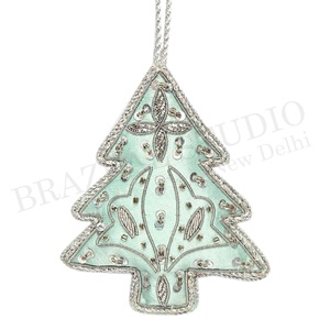 Décorations brodées en tissu d'arbre de Noël faites à la main Ornement en gros personnalisé avec ancre de mouton de renne de chameau - Product Image 2