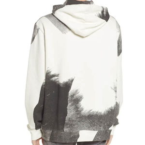 Sweat-shirt à capuche oversize pour homme, style streetwear, imprimé noir et blanc, coupe décontractée, idéal pour l'hiver - Product Image 2