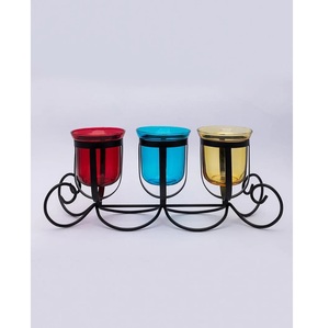 Candelabro Dorado de Latón de 3 Brazos, Decoración para el Hogar, Portavelas de Mesa, Diseño Duradero - Product Image 2