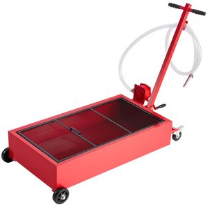 Vasca di raccolta olio mobile da 20 galloni con tubo da 2,2 m, pompa manuale a basso profilo, maniglia pieghevole, strumento per riparazioni auto a prova di perdite - Product Image 2