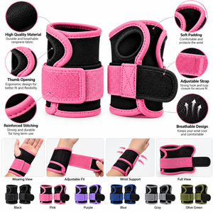 Soporte de Muñeca Personalizado para Levantamiento de Pesas, Protección Profesional, Spandex/Nylon, Ajustable, Acolchado, con Abertura para el Pulgar y Gancho - Product Image 3