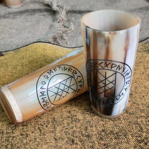 Handcrafted Natural Horn Glass Premium Eco Friendly Drinking Glass Durable Unique Luxury <b>Table</b> Decor Item Set - Product Image 6