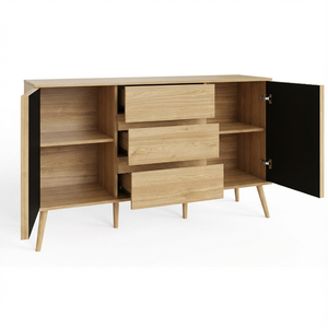 Buffet moderne de couleur claire, écologique et durable, avec <span class=keywords><strong>étagère</strong></span>s réglables, table <span class=keywords><strong>console</strong></span> pour salon, hôtel, entrée - Product Image 3