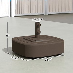 Base per Ombrellone da Esterno con Ruote, Supporto per Pali di Ombrelloni da 1,5''/1,9'' - Product Image 3