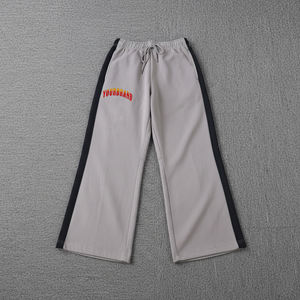 High Quality 100% Cotton Men's Sweatpants Luxury Straight Leg Custom Style Mid Breathable Drawstring Closure Smart Casual Pants - Product Image 1
