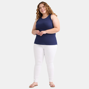 WARISON INDUSTRIES Camisetas Deportivas de Alta Calidad para Mujer, Tejido de Punto Acanalado, Color Sólido, Algodón y Poliéster, para Correr - Product Image 3