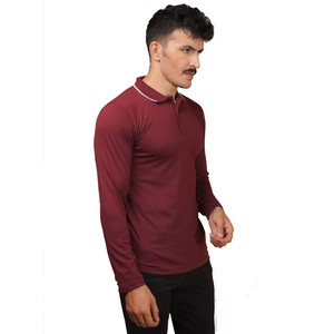 Polo de Manga Larga para Hombre, Color Sólido, Tejido de Punto, Corte Regular Informal, Transpirable, Diseño de Jersey de Algodón 2027 - Product Image 4