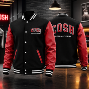 Chaqueta Varsity de Invierno de Alta Calidad Cosh International para Hombre, Logotipo Personalizado, Impresión por Transferencia de Calor, Lona Impermeable y Resistente al Viento, OEM - Product Image 4