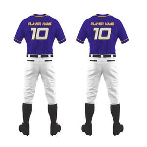 Uniforme de béisbol personalizado para deportes de equipo con camiseta y pantalones disponibles en todos los colores y tallas - Product Image 3