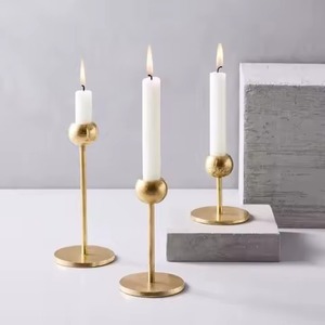 Ensemble de bougeoirs modernes en fer noir avec design de cercles concentriques pour la décoration de la maison - Product Image 6