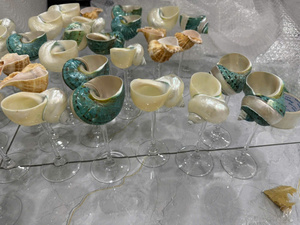 แก้วไวน์ทำมือ สไตล์โมเดิร์น DIY สไตล์ชายหาด เป็นมิตรกับสิ่งแวดล้อม แก้วน้ำตกแต่งสวยงาม ผู้จำหน่าย - Product Image 5