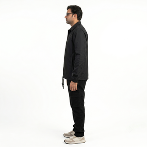 Veste Coach Homme Personnalisée en Nylon – Coupe Varsity Résistante à l'Eau, Coupe Oversize, Imprimé Graphique Haute Densité, Vêtement d'Extérieur Streetwear - Product Image 3