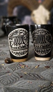 Horn Glass Natural Drinking Glass <b>Top</b> Selling Wholesale Eco Friendly Home Dining Tableware Collection Product - Product Image 5