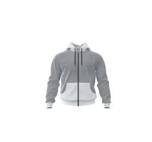 Sudadera con Capucha de Punto Suave de Mezcla de Algodón con Cierre de Cremallera para Unisex, Diseño Sólido Informal para Invierno, Servicio OEM Disponible - Product Image 2