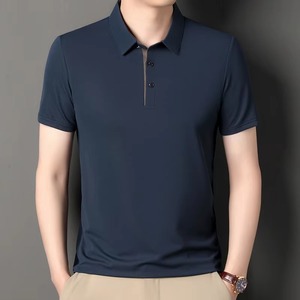 Polo à manches courtes fin et décontracté, broderie logo personnalisée, prix usine, collection printemps-automne, pour le commerce transfrontalier - Product Image 4