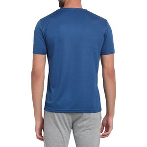 T-shirt décontracté ajusté en polyester tricoté, longueur standard, manches courtes, col rond, séchage rapide, pour la gym et les loisirs, petit prix - Product Image 5